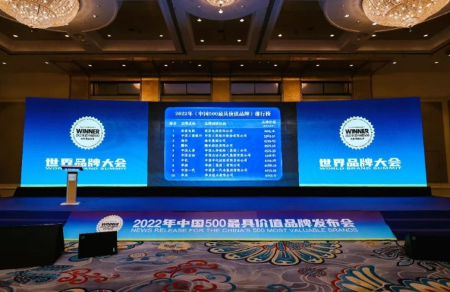 “中化”品牌榮膺2022年《中國500最具價值品牌》第七位